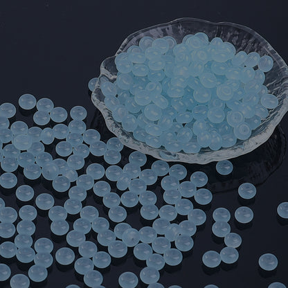 Glass Rondelle Spacer Beads 8mm Semi Transparent Imitation Jade 100pcs 10