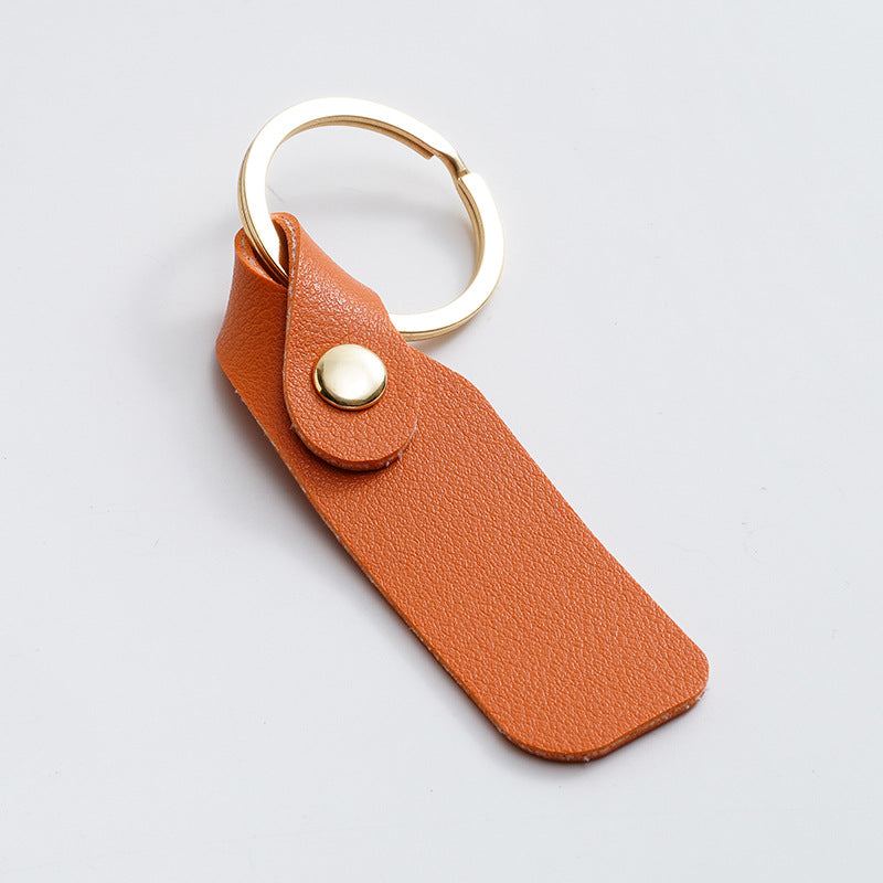 Alien Leather Keychain with Gold Rivet Accent Colorful 6