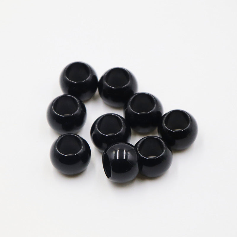 Macaron Acrylic Beads 18mm Large Hole Glossy Mixed Colors 30pcs 6