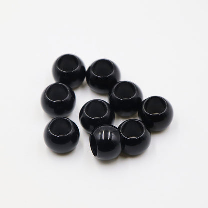 Macaron Acrylic Beads 18mm Large Hole Glossy Mixed Colors 30pcs 6