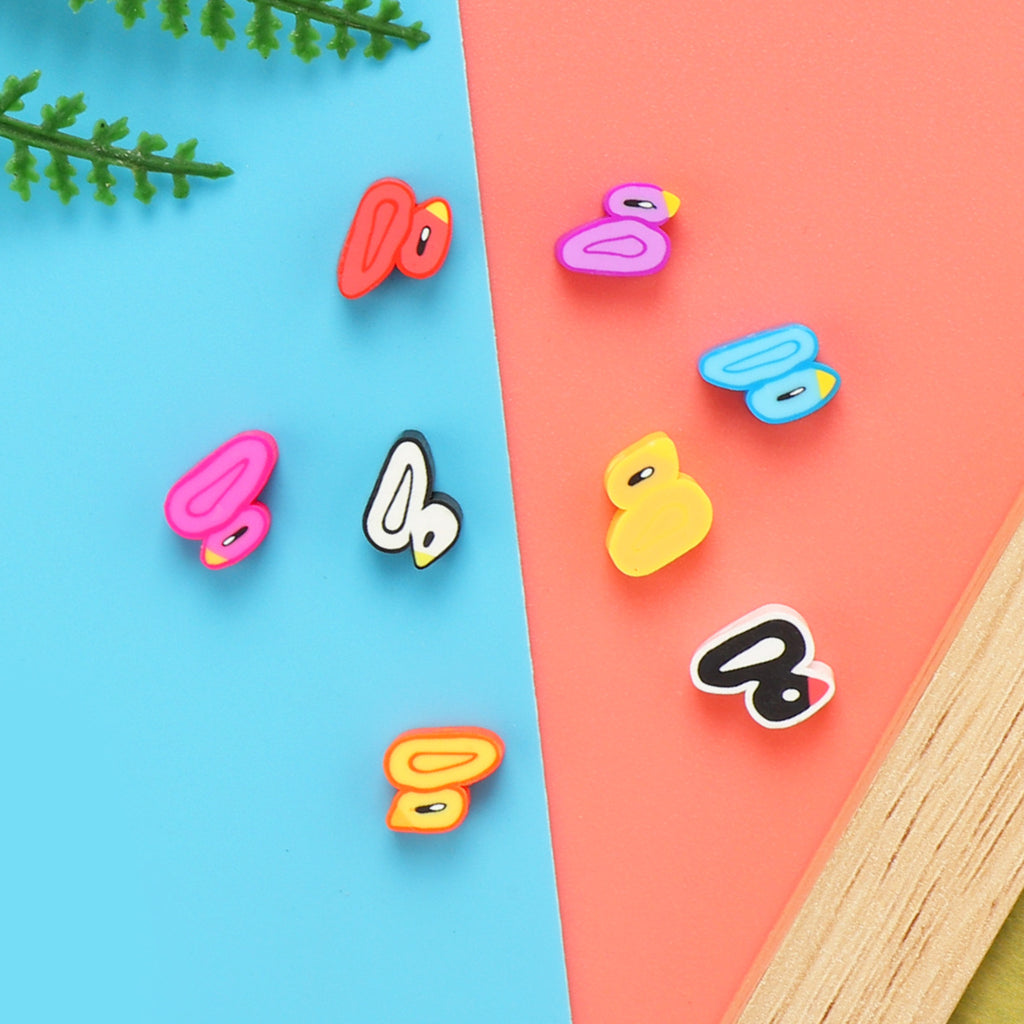 Duck Clay Beads 10mm Colorful Polymer Animal Design 100pcs 4