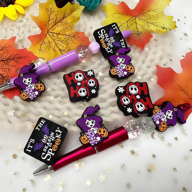 Silicone Focal Beads Halloween Spooky Characters Vivid Colors 2