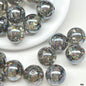 Clear Sparkle Glitter Resin Beads 16mm Round 10pcs 7