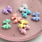 Hand Painted Balloon Bow Acrylic Beads 33mm Solid Color 10pcs 3