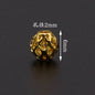 Brass Round Metal Beads 4-6mm Vintage Hollow Filigree 100pcs 7