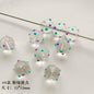 Hand Painted Transparent Glass Beads 12-14mm Christmas Series 1pc 25