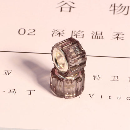 Faceted Cylindrical Resin Spacer Beads 11mm Large Hole 50pcs 11