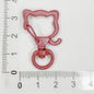 Zinc Alloy Puppy Head Keychain Clasps Spray Painted 35mm 20pcs 11
