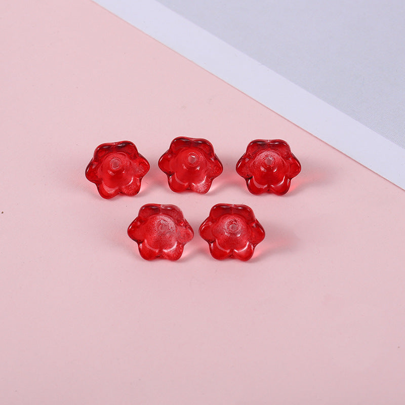Czech Glass Beads Lily Orchid 10mm Transparent Mixed Colors 100pcs 8