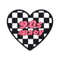 Silicone Focal Beads Love Heart Girl Power Pink Retro 20pcs 9