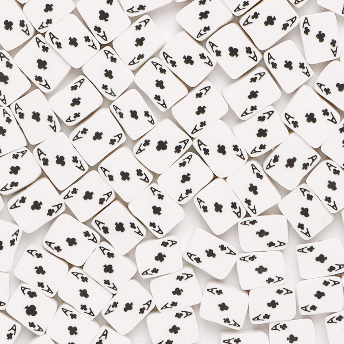 Flat Clay Beads 10mm Playing Cards Polymer Mixed 100pcs 9