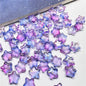 Small Star Czech Glass Beads 8mm Translucent Gold Flecked 50pcs 4