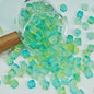 Transparent Sugar Cube Glass Beads 7mm Frosted Pastel 50pcs 20
