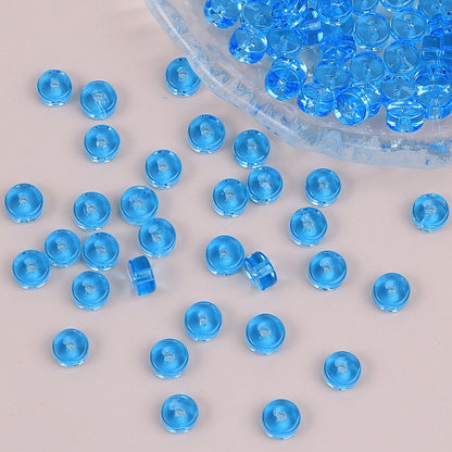 Glass Cylindrical Spacer Beads 6mm Mini 100pcs 19