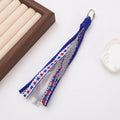 Braided Boho Lace Tassel Crochet Keychain Polyester 19cm 4pcs 6