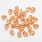 Electroplated Skull Head Glass Beads 8mm x 10mm Iridescent 30pcs 12