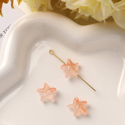 Lampwork Glass Beads Irregular Starfish 15mm Translucent Colors 20pcs 15