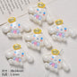 3D Enamel Character Resin Beads Glossy Pastel 2pcs 12