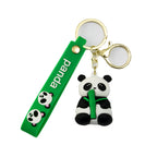 PVC Bamboo Panda Keychain Soft Rubber Cute Animal Charm