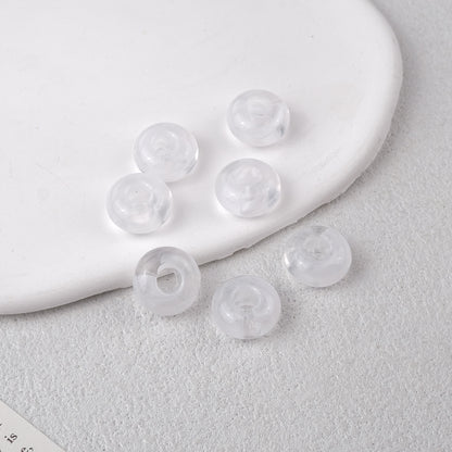 Acrylic Round Spacer Beads 14mm Antique Blooming Ink 50pcs 12