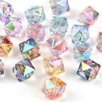 Faceted Section Round Acrylic Beads 12mm 14mm 25mm UV Finish 100pcs