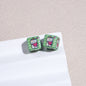 Tiny Cartoon Pattern Printed Acrylic Square Beads 10mm Glossy 30pcs 19