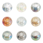 Electroplated Glass Beads 8 10mm Large Hole Rainbow Finish 50pcs