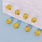 Rose Flat Metal Beads 6mm 9mm Vintage Alloy 100pcs 3