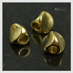 Brass Irregular Triangle Metal Beads 4-5mm Polished Torsion 100pcs 7