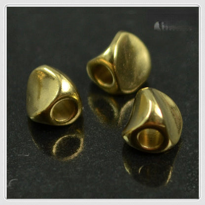 Brass Irregular Triangle Metal Beads 4-5mm Polished Torsion 100pcs 7
