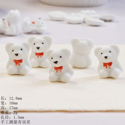 Hand Painted Animal Ceramic Beads Colorful Assorted Shapes 5pcs 7