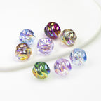 Transparent Twist Acrylic Beads 15mm 16mm Plated Assorted 20pcs 4