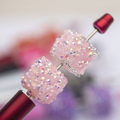 Square Rhinestone Beads 18mm Pearl Resin Acrylic Cube 10pcs 12