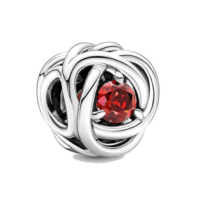Ball Rhinestone Beads 10mm Birthstone Large Hole Silver Alloy 10pcs 8