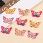 Plating Gilded Butterfly Acrylic Beads 15mm 22mm Radiant Mixed 100pcs