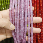 Transparent Bamboo Shape Glass Beads 6x12mm Glossy Finish 5 Strands 2
