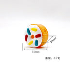 Lampwork Glass Beads Donut 15mm Hand Painted Glossy Finish 10pcs 2