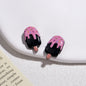 Painted Popsicle Acrylic Beads 20mm Colorful Drip Design 50pcs 6