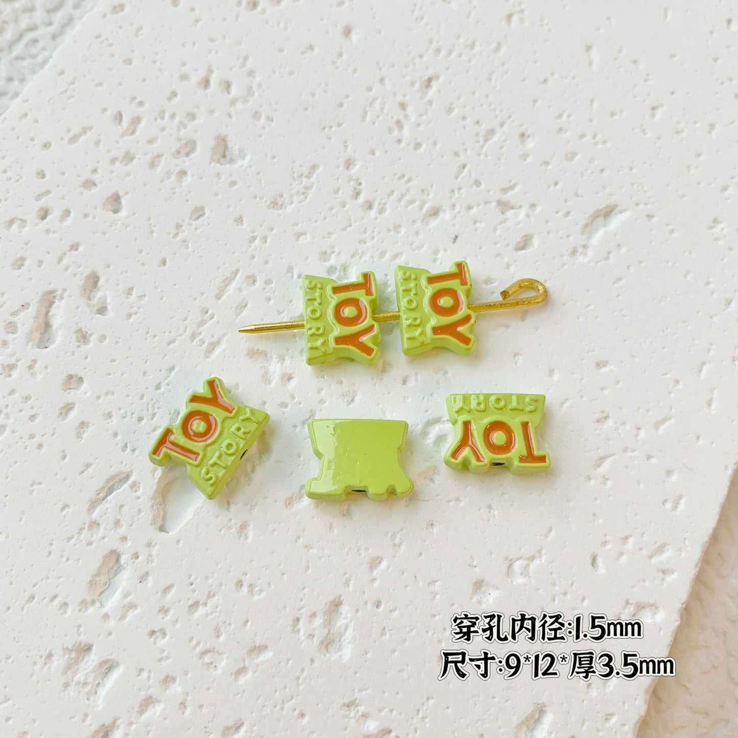 Painted Cute Character Plate Series Metal Beads Bulk 20pcs 9