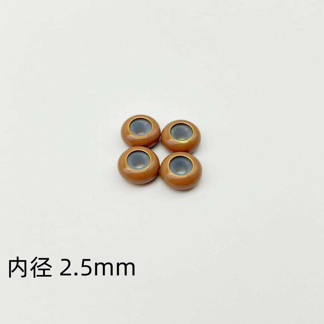 Brass Spacer Beads 10mm Colorful Enamel Large Hole 20pcs 18