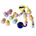 Silicone 3D Focal Beads Easter Chicken Hatching Egg Cracked Shell Top 20pcs 4