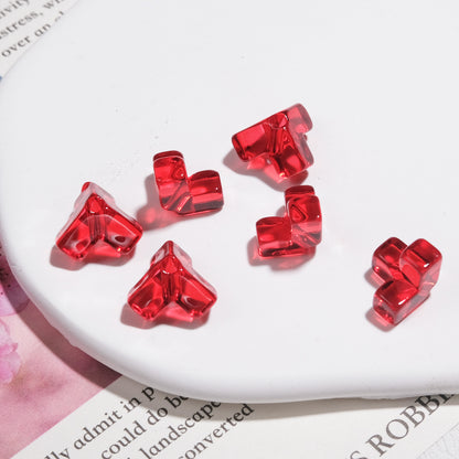 Transparent Square Acrylic Beads 9mm Tetras Colorful 30pcs 9