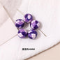 Japanese Vintage Showa Printed Resin Beads 10/12mm Glossy Floral 15pcs 10