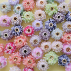 Fabric Fluffy Spacer Beads 15mm Two-Color Teddy 100pcs