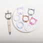 Clear Cat Head Acrylic Beads 23mm Transparent Frame 10pcs