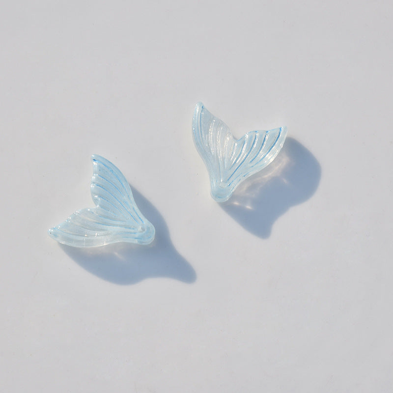 Czech Glass Beads Fish Tail 20mm Pastel Colors 10pcs 6