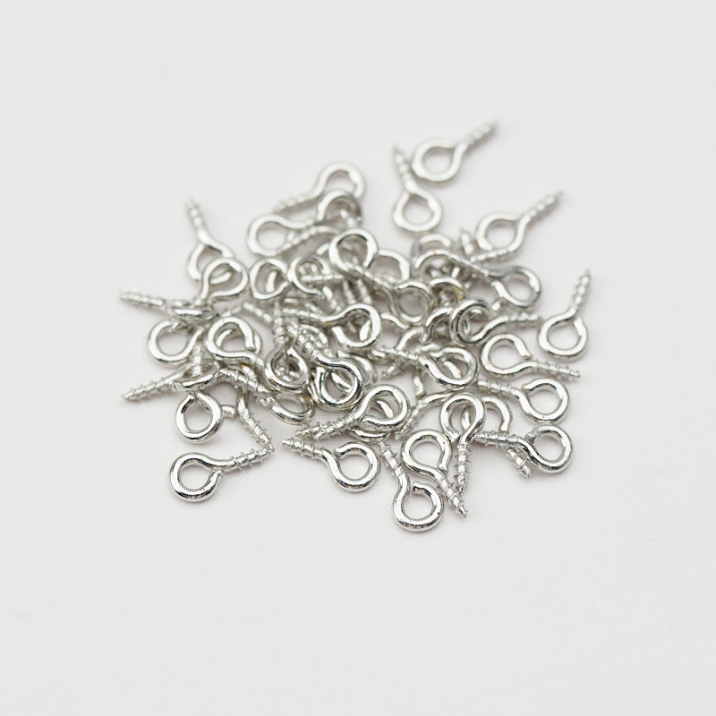 Iron Eye Pin Hooks Keychain Hardware 8 10 13 15 21mm 100pcs 6
