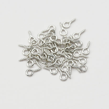 Iron Eye Pin Hooks Keychain Hardware 8 10 13 15 21mm 100pcs 6