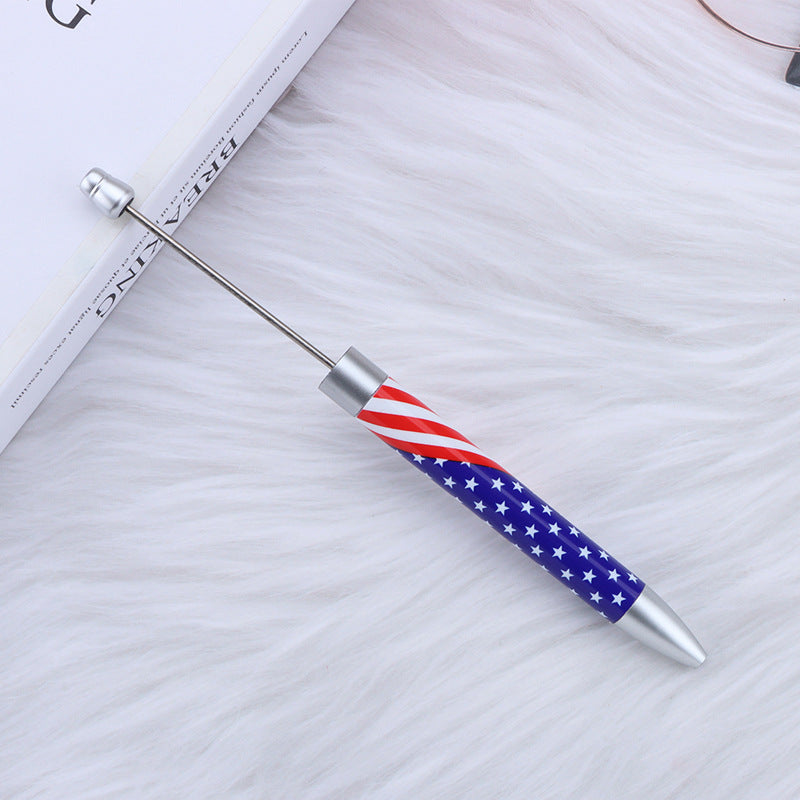 Beadable Ballpoint Pen Printed Flag Sunflower Pattern Long 167mm 9