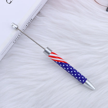 Beadable Ballpoint Pen Printed Flag Sunflower Pattern Long 167mm 9